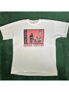Vintage 90s USSSA Softball Umpire T-Shirt Single Stitch Tee